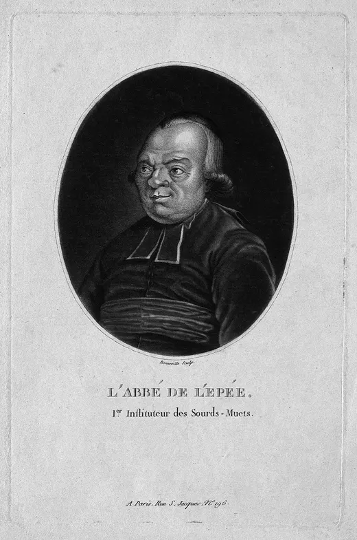 Portrait de l’abbé Charles-Michel de l’Épée, fondateur de la première école publique pour sourds à Paris